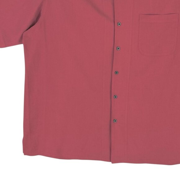 Joseph & Feiss Men's Classic Fit Red Short Sleeve Button-Up Shirt XXL 100% Silk - Picture 7 of 11